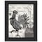 Homeroots WELCOME TO THE FARM CHICKEN Black Framed Print Wall Art 529771 - alternate 2