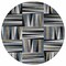 Homeroots 8' Black Gray And Ivory Round Geometric Washable Indoor Outdoor Area Rug 598240 - alternate 2