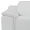 Homeroots 86" White Italian Leather USB Reclining Sofa With Silver Legs 476525 - alternate 2