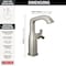 Delta Stryke Single Handle Mid-Height Bathroom Faucet, 6.63 in, Lumicoat Stainless 6766-SS-PR-DST - alternate 2