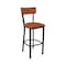 Bfm Seating Bristol Barstool - Grade 4 Upholstered Seat & Back - Steel Frame - Sand Black Finish 4301BSTT010-SB - alternate 1