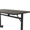 Correll Rectangle Econoline TFL Flip Top Table, 48 in W, 23 in to 31 in H, Particleboard Top, Walnut FTM2448TF-01 - alternate 2