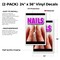 Signmission Nails, Vinyl Decals Only 24 Inch x 36 Inch, Vinyl Decal, 2PK DSB-2436-2PACK-Nails - alternate 2