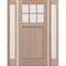 Doornmore CRF-P1G6, 65.25" x 82" ( 36" Door + 2x12" Side) Left Hand, Mahogany SDL 6 Lite Exterior Door CRF-P1G6-SW-3680-G101-SL_1-2_LI - alternate 1
