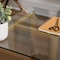 Martha Stewart 23.5 in. D X 47.25 in. W X Glass, Steel, Clear Top/Polished Brass Frame XU-DK-1-GLD-MS - alternate 2