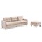 Homeroots 87" Beige Polyester Blend Sofa With Ottoman With Natural Legs 544960 - alternate 2