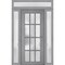 Vdomdoors Front Exterior Prehung FiberGlass Door Frosted Glass / Manux 8312 Grey Ash / 2 Sidelight and Transo MANUX8312EXD-SS-W14+36+14 x H80+14-LH - alternate 1