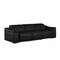 Homeroots 107" Black Top Grain Leather Reclining USB Sofa 643696 - alternate 2
