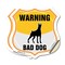 Signmission Beware Of Dog Shield Sign Warning Bad Do, 4 inch X 4 inch, Vinyl Decal, 2PK SHI-D-2PACK-4-361 - alternate 1