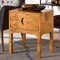 Bali & Pari Kayla Modern and Contemporary Natural Light Mappa Real Burl Wood 2-Drawer Nightstand 249-13924-ZORO - alternate 2