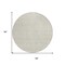 Homeroots 8' Beige And Ivory Round Geometric Washable Indoor Outdoor Area Rug 612102 - alternate 2