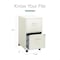 Space Solutions 14.25 in W 2 Drawer Mobile Vertical File Cabinet, Pearl White 19156 - alternate 2