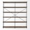 Homeroots 88" Black And Brown Iron and Wood Five Tier Bookcase 380597 - alternate 1