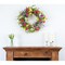 Homeroots 24" Pink and Green Mixed Assortment Artificial Wreath 516080 - alternate 2