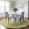 Homeroots 8' Gold Wheat And Ivory Round Striped Washable Indoor Outdoor Area Rug 581649 - alternate 2