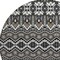 Homeroots 8' Charcoal Brown And Ivory Round Moroccan Washable Indoor Outdoor Area Rug 594312 - alternate 2