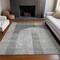 Homeroots 9' X 12' Gray Silver And Charcoal Geometric Washable Indoor Outdoor Area Rug 582720 - alternate 2