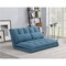 Homeroots 45" Blue Futon Convertible Sleeper Loveseat and Toss Pillows 526458 - alternate 2