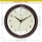 Infinity Instruments Retro Round Metal Wall Clock, Mahogany, 9.5 in 10940DR - alternate 2
