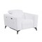 Homeroots 41" White Italian Leather Power Recliner Chair 482250 - alternate 2