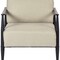 Homeroots 28" Beige and Black Upholstered Cushion and Solid Wood Arm Chair 719436 - alternate 2