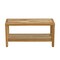 Homeroots 36" Natural Solid Teak Rectangular Shower Bench With Shelf 376700 - alternate 1