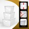 Azar Displays Diamond Pattern Storage Tote Bin Set with Lids, 3PK 556903-SET - alternate 2