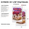 Signmission Funnel Cake Sundaes, Vinyl Decals Only 24 Inch x 36 Inch, Vinyl Decal, 2PK DSB-2436-2PACK-Funnel Cake Sundaes - alternate 2