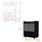 Homeroots Black Rolling Bar Cart With Wine Storage 535117 - alternate 2