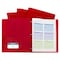 C-Line Products Two-Pocket Heavyweight Poly Portfolio Folder with Prongs, Red, 20PK 32964 - alternate 2
