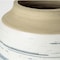 Homeroots 9" White Blue and Sand Abstract Cylinder Ceramic Table Vase 397529 - alternate 2