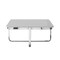 Homeroots 35" Light Gray And Silver Metallic Wood And Stainless Steel Square Coffee Table 543859 - alternate 1