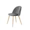 Homeroots Set of Two Gray and Oak Velvet and Metal Dining Side Chairs, 2PK 568023 - alternate 2