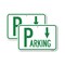 Signmission Parking with Arrow Pointing Down, 18'' X 24'' 2 Signs, Heavy Gauge Aluminum, 2PK A-1824-2PACK-24520 - alternate 1