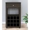 Homeroots Espresso Rolling Bar Cart With Wine Storage 478382 - alternate 2
