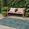 Homeroots 8' Runner Turquoise Oriental Washable Non Skid Indoor Outdoor Runner Rug 563845 - alternate 2