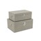 Homeroots Set of Two Beige Solid Wood Box With Lid, 2PK 489386 - alternate 2