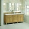 James Martin Vanities Lorelai 72in Double Vanity, Light Natural Oak w/ 3 CM Ethereal Noctis Silestone Top 424-V72-LNO-FENC - alternate 2