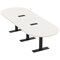Skutchi Designs 12ft Racetrack Conference Table With Power | Harmony Series | 12 Person Meeting Room Table HAR-RAC-48X144-T.BK-W960-EBLK - alternate 1