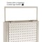 Azar Displays Pro Series: Two-Sided Pegboard Floor Display with Metal Frame, 16"W x 60"H 700800-WHT - alternate 2