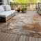Homeroots 9' X 12' Terra Cotta Gray And Silver Abstract Washable Indoor Outdoor Area Rug 582186 - alternate 2