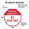 Signmission Private Property No Hunting, 18 Inch X 18 Inch, Vinyl Decal OC-D-18-147 - alternate 2