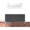 Homeroots 58" Grey Manufactured Wood Three Drawer Dresser 473122 - alternate 2
