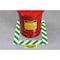 Brady ToughStripe Floor Marking Tape Roll, Diagonal Stripes, Green on White, 4in x 100ft, 100PK 132438 - alternate 2