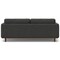Homeroots 89" Gray Fabric Sofa With Brown Legs 640984 - alternate 2