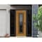 Vdomdoors Steel Door Ballucio 6644 Natural Oak Black 2 Side Exterior Windows Sidelites/ Entry Door Painted W1 BALLUCIO6644EXD-OAKB-W12+36+12xH80-LH-I - alternate 2