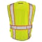 Dome75 Hi-Vis Safety Vest SM/MD Class ANSI/ISEA 107-2020 Class 2 , Zipper 6 Pockets, 2 Mic Tab DV2123 - alternate 2