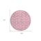 Homeroots 8' Pink And Ivory Round Geometric Washable Indoor Outdoor Area Rug 583380 - alternate 2