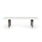 Homeroots 95" White And Gray Stainless Steel Dining Table 487358 - alternate 3