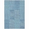 Homeroots 10' X 14' Teal Blue And Ivory Geometric Washable Indoor Outdoor Area Rug 596979 - alternate 2